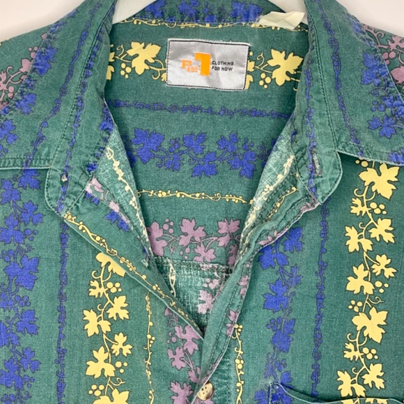 Funky Pattern Vintage Button Down - Picture 4 of 4